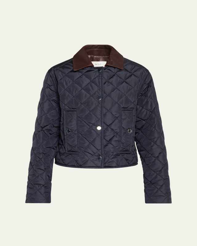 Henri Quilted Contrast Collar Jacket